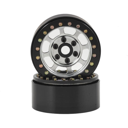 SSD RC Trail 1.9" Steel Beadlock Crawler Wheels (Silver) (2)