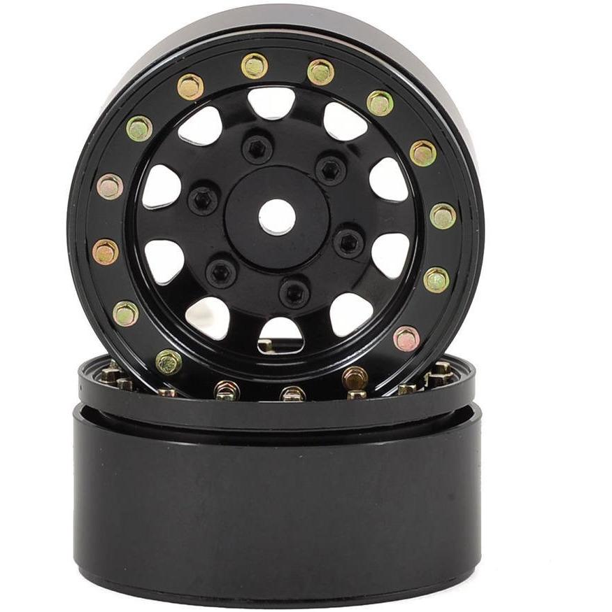 SSD RC D Hole 1.55" Steel Beadlock Crawler Wheels (Black) (2)