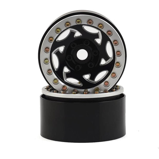 SSD RC 1.9” Champion Beadlock Wheels (Black/Silver)