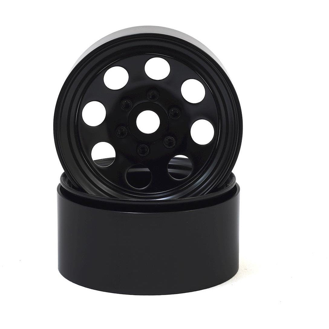 SSD RC 8 Hole 1.9” Steel Beadlock Wheels (Black)
