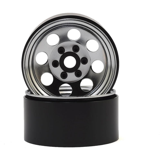 SSD RC 8 Hole 1.9” Steel Beadlock Wheels (Chrome)