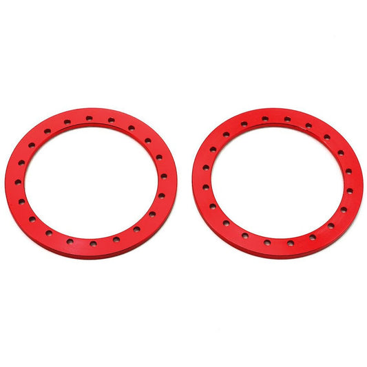 SSD RC 1.9” Aluminum Beadlock Rings (Red) (2)