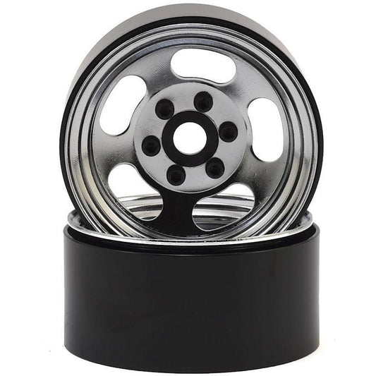 SSD RC Slot 1.9” Steel Beadlock Wheels (Chrome)