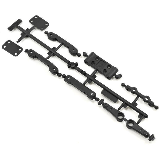 SWorkz Plastic Front Suspension Holder, Steering & Hinge Pin Block Set
