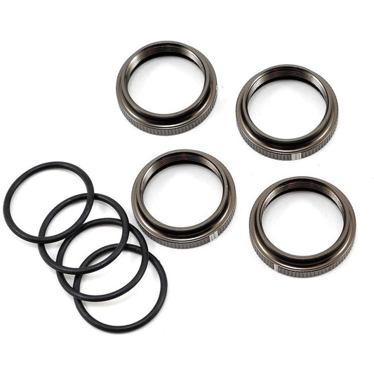 SWorkz S350 Shock Spring Adjustment Nut Set (Gun Metal) (4)