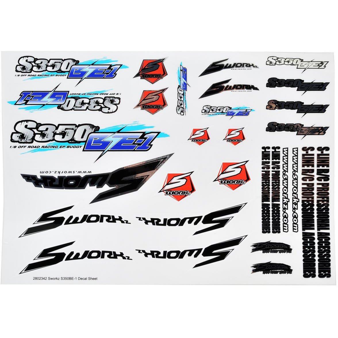 SWorkz S350 BE1 Decal Sheet