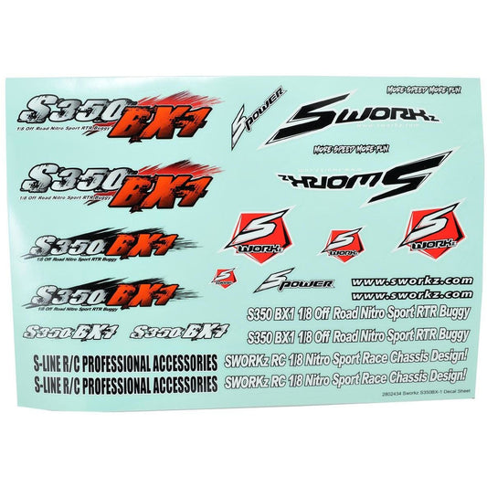 SWorkz S350 BX1 Decal Sheet