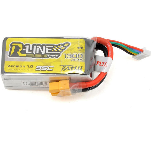 Tattu "R-Line" 4S LiPo Battery 95C (14.8V/1300mAh) (JST-XH)