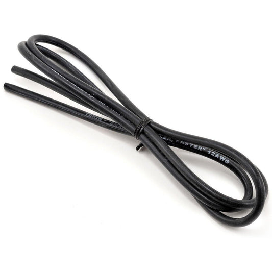 Tekin 12awg Silicon Power Wire (Black) (3')