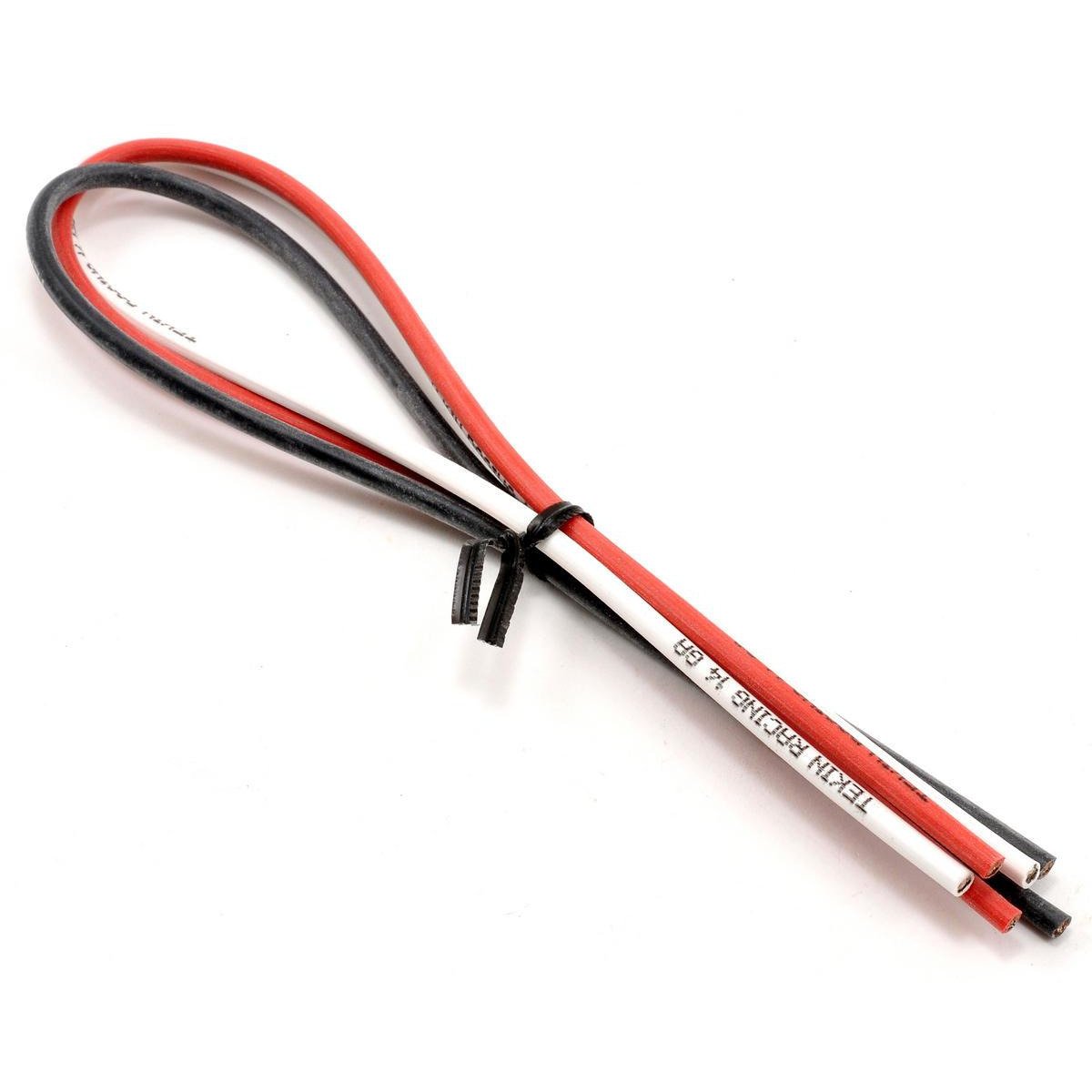 Tekin 12" 14awg Silicon Power Wire (Black/Red/White) (3)