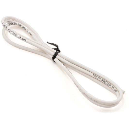 Tekin 14awg Silicon Power Wire (White) (3')