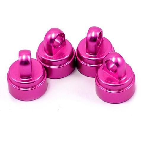 3767P Shock Caps, Aluminum (Pink-Anodized) (4) (Fits All Ul Shocks)