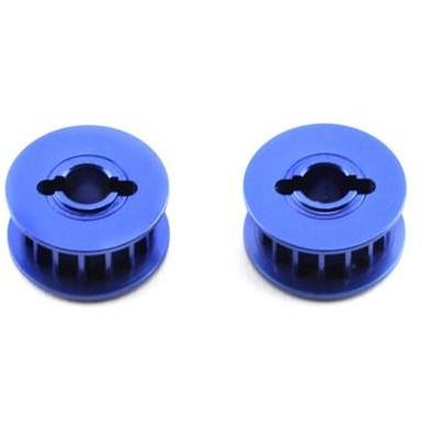 4395X Pulleys, 15-Groove (Front/ Rear) (Blue-Anodized, Light-Weight Aluminum) (2)/Flanges (2)