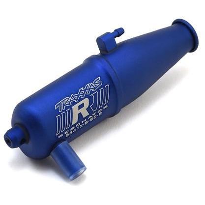 5541X Tuned Pipe, Resonator, R.O.A.R. Legal, Blue-Anodized (Aluminum, Single Chamber) (Fits Jato, N. Rustler, N. 4-Tec, With Trx Racing Engines)
