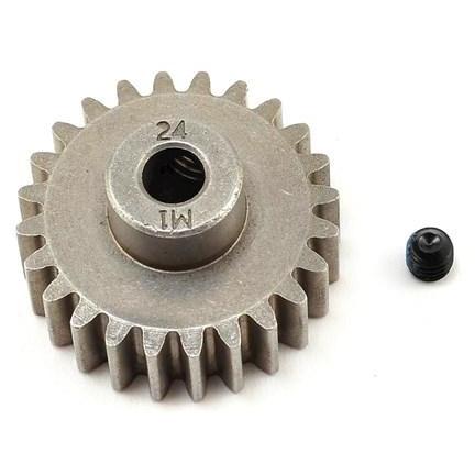 6496X Gear, 24-T Pinion (1.0 Metric Pitch) (Fits 5Mm Shaft)/ Set Screw (Compatible With Steel Spur Gears)