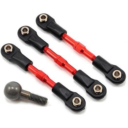 6939R Suspension Link, Rear, Aluminum (Red-Anodized) (3) (Top And Bottom)/ Aluminum Pivot Ball