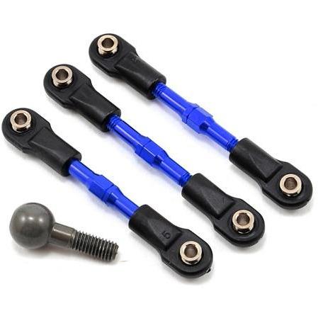6939X Suspension Link, Rear, Aluminum (Blue-Anodized) (3) (Top And Bottom)/ Aluminum Pivot Ball