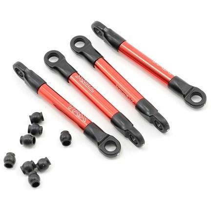 7018X Push Rods, Aluminum (Red-Anodized) (4) (Assembled With Rod Ends)