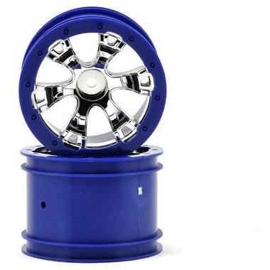 7273 Wheels Geode ' Chrome Blue Beadlock Style Mm (Chrome,-Blue-Beadlock-Style)-(12