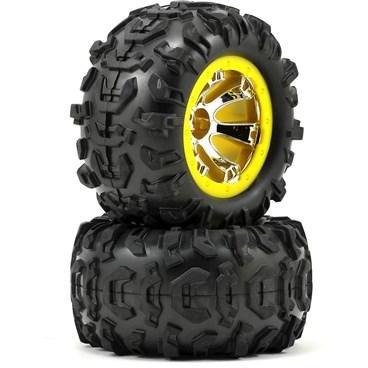 7276 Tires And Wheels Assembled Glued Geode Chrome Yellow Beadlock Style Wheels Canyon At Tires Foam Inserts Left Assembled,-Glued-(Geode-Chrome,-Yellow-Beadlock-Style-Wheels,-Canyon-At-Tires,-Foam-Inserts)(1