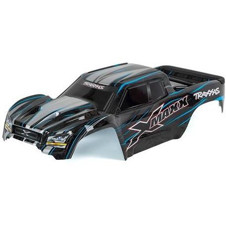 7711A Body, X-Maxx, Blue (Painted, Decals Applied) (Assembled With Tailgate Protector)