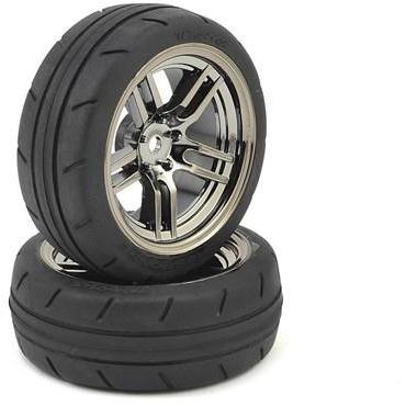 8373 Tires And Wheels, Assembled, Glued (Split-Spoke Black Chrome Wheels, 1.9' Response Tires) (Front) (2)