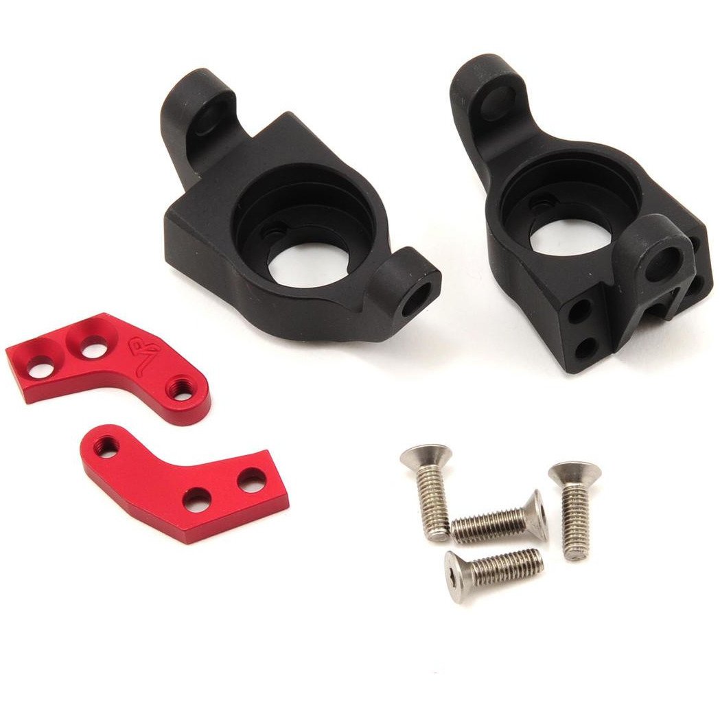 Vanquish Products Wraith Steering Knuckle Set (Black/Red) (2)
