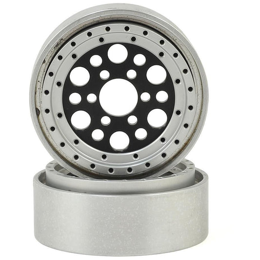 Vanquish Products OMF Outlaw II 1.9" Beadlock Wheels (Black/Clear) (2)