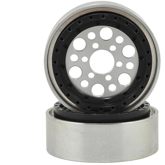 Vanquish Products OMF Outlaw II 1.9" Beadlock Wheels (2) (Clear/Black)