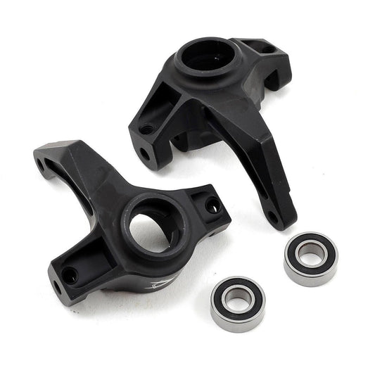 Vanquish Products Aluminum Steering Knuckle Set w/Bearings (2) (Black)