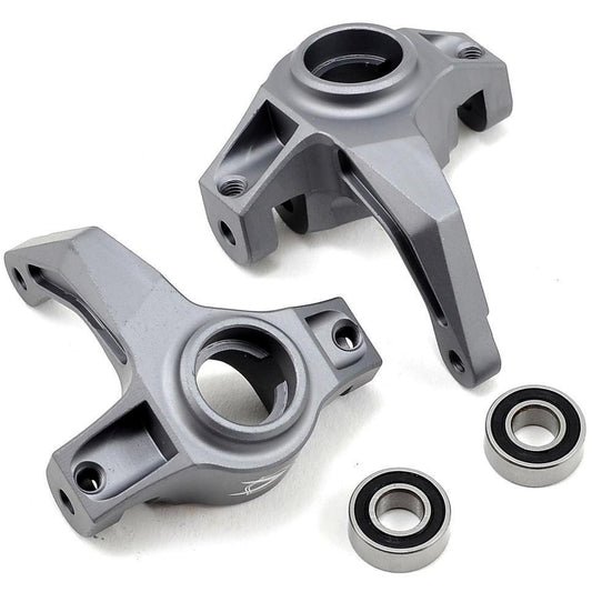 Vanquish Products Aluminum Steering Knuckle Set w/Bearings (2) (Grey)