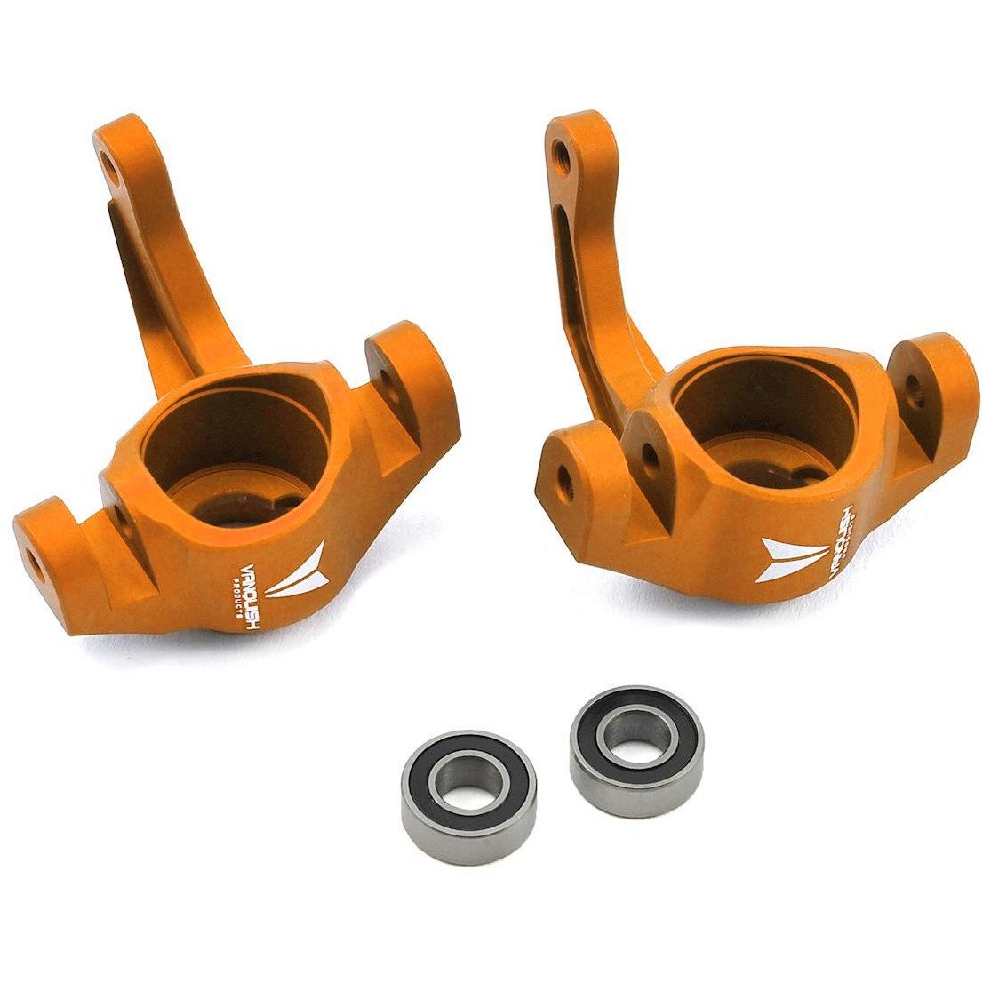 Vanquish Products Aluminum Steering Knuckle Set w/Bearings (2) (Orange)