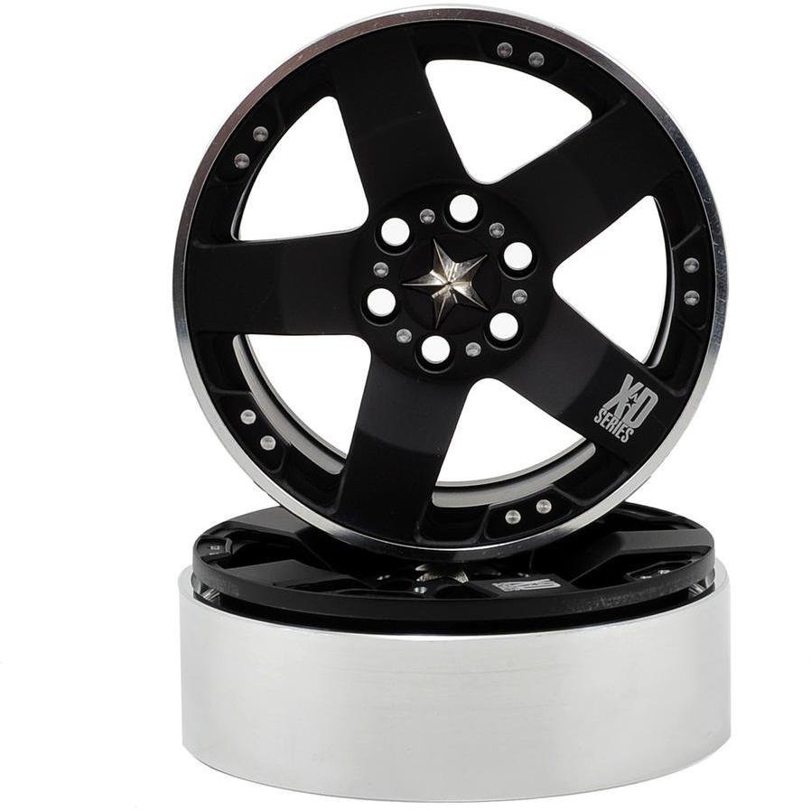 Vanquish Products KMC Rockstars 2.2 Aluminum Beadlock Crawler Wheel (2-Black)