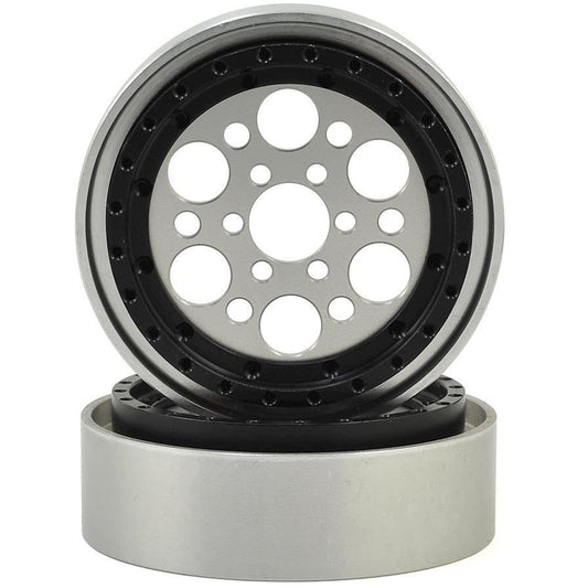 Vanquish Products OMF Outlaw II 2.2" Beadlock Wheels (2) (Clear/Black)
