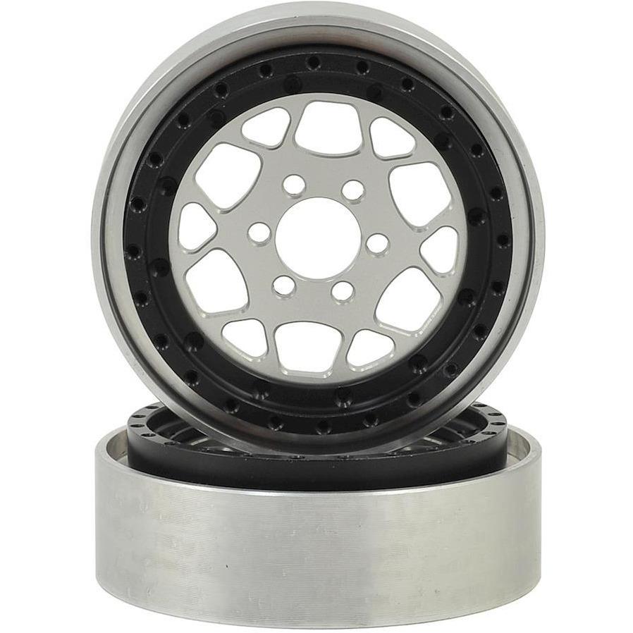 Vanquish Products OMF Type R 2.2" Beadlock Wheels (2) (Clear/Black)