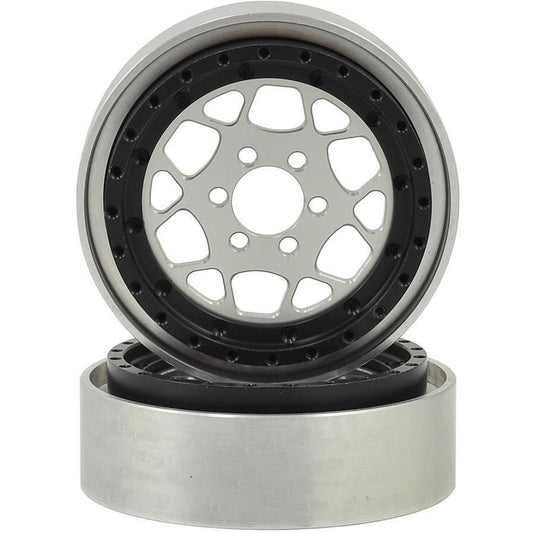 Vanquish Products OMF Type R 2.2" Beadlock Wheels (2) (Clear/Black)