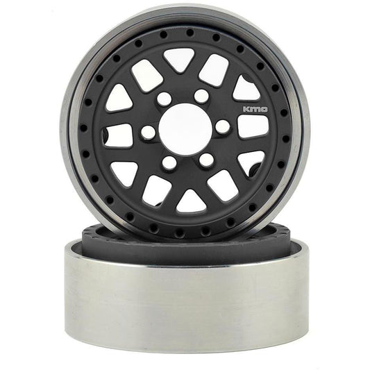Vanquish Products KMC XD229 Machete 1.9" Beadlock Wheels (2) (Grey/Black)