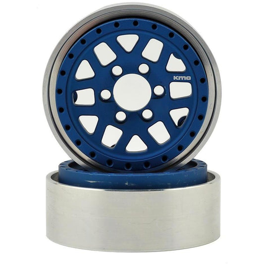 Vanquish Products KMC XD229 Machete 1.9" Beadlock Wheels (2) (Blue/Black)