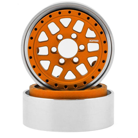 Vanquish Products KMC XD229 Machete 1.9" Beadlock Wheels (2) (Orange)