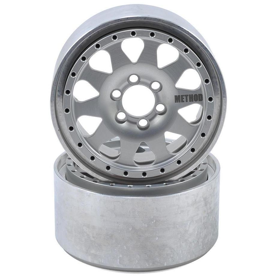 Vanquish Products Method 101 2.2" Beadlock Crawler Wheel (Silver) (2) (1.2 Wide)