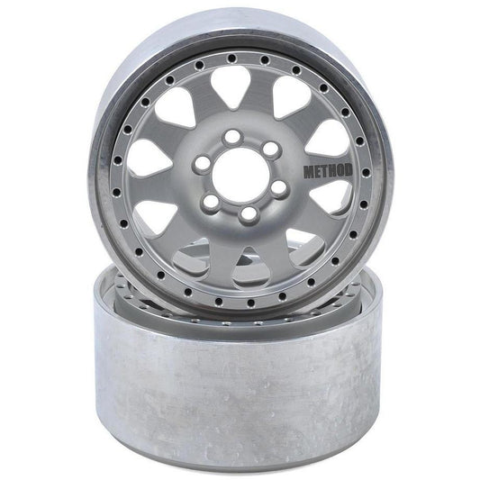 Vanquish Products Method 101 2.2" Beadlock Crawler Wheel (Silver) (2) (1.2 Wide)