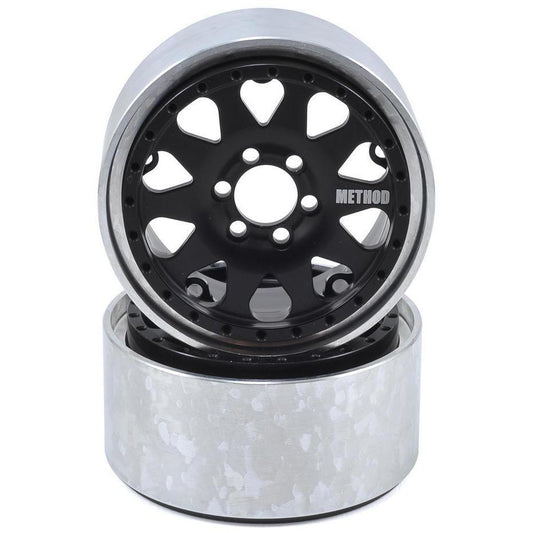 Vanquish Products Method 101 2.2" Beadlock Crawler Wheel (Black) (2) (1.2 Wide)