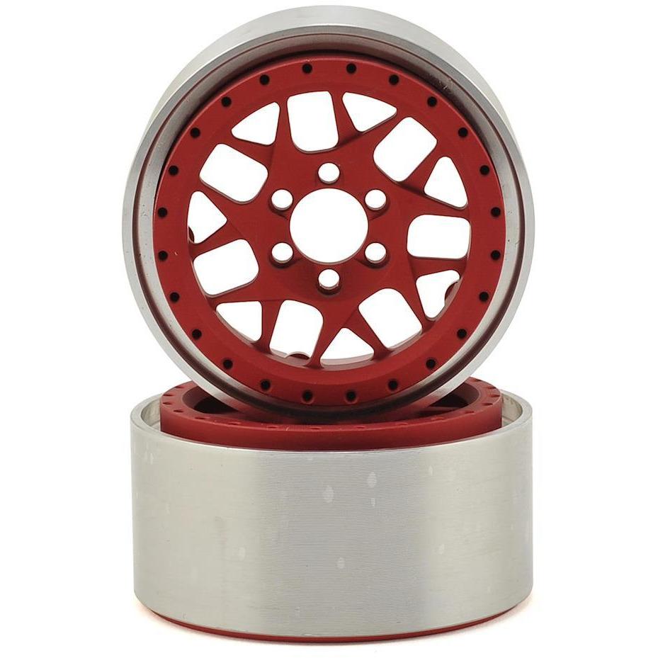 Vanquish Products KMC XD127 Bully 2.2" Wheel (Red/Black) (2) (1.2" Wide)