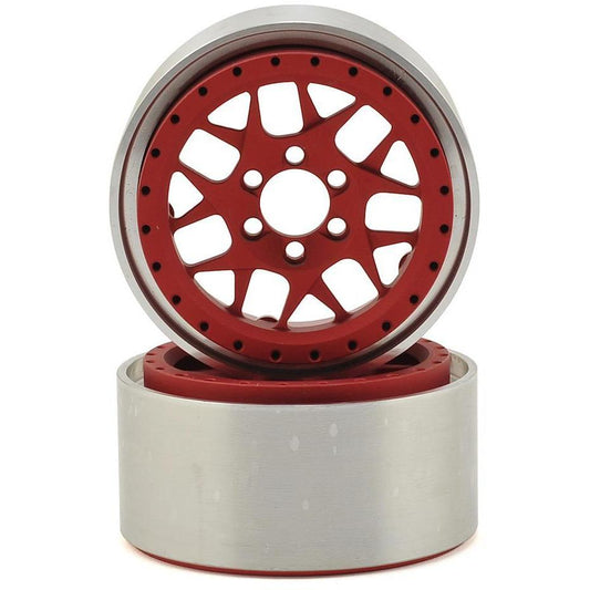 Vanquish Products KMC XD127 Bully 2.2" Wheel (Red/Black) (2) (1.2" Wide)