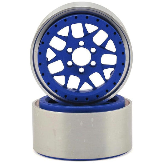 Vanquish Products KMC XD127 Bully 2.2" Wheel (Blue/Black) (2) (1.2" Wide)
