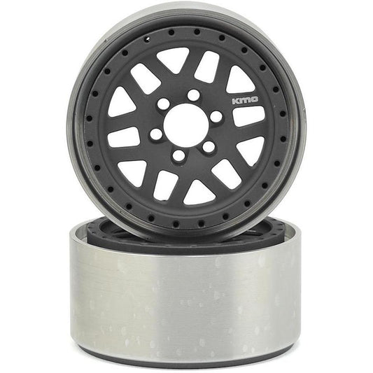 Vanquish Products KMC XD229 Machete 2.2" Beadlock Wheels (2) (Grey/Black)