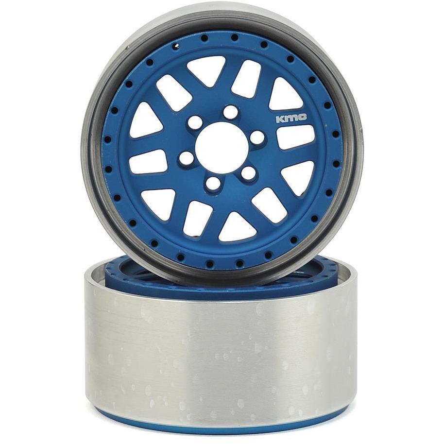 Vanquish Products KMC XD229 Machete 2.2" Beadlock Wheels (2) (Blue/Black)