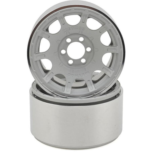 Vanquish Products Method Roost 2.2" Beadlock Wheels (2) (Silver) (1.2" Wide)