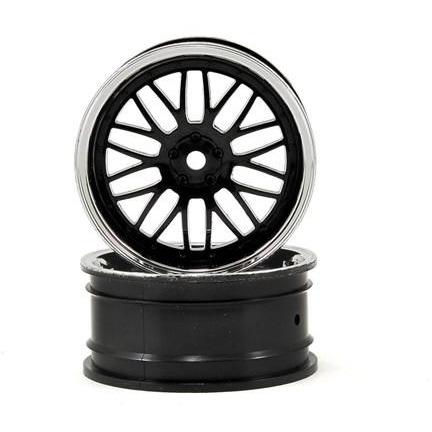 Wheel FR 54 x 26mm Deep Mesh, Chrome/Blk (2): V100