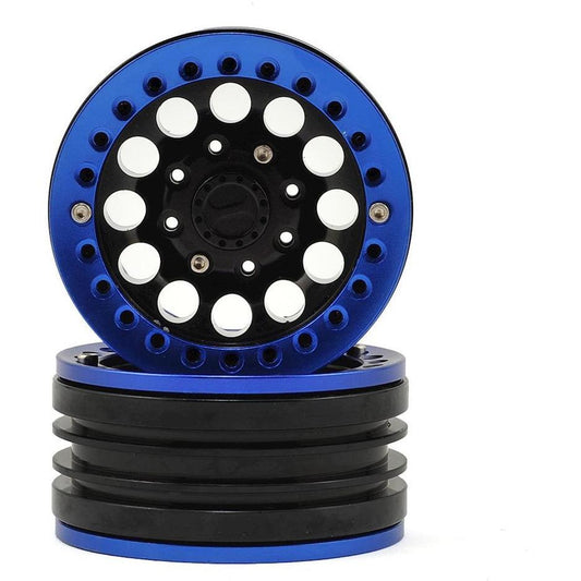 Xtra Speed Aluminum 1.9" Iron Clock Mass Beadlock Wheel (Blue) (2)